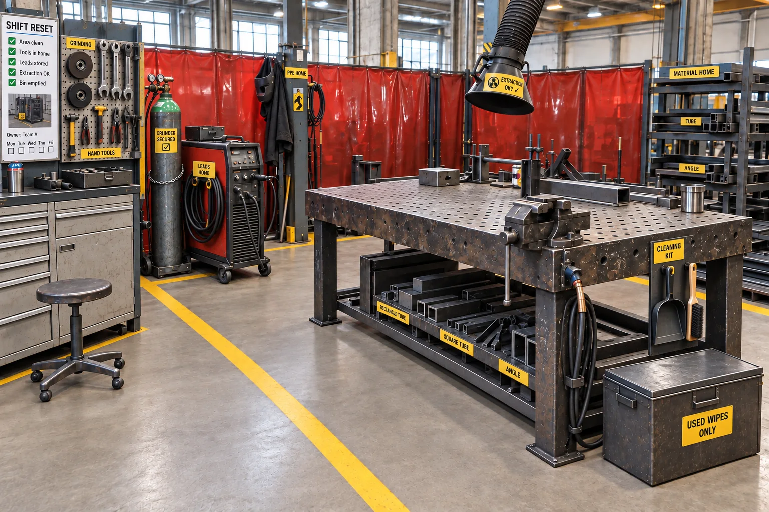 Generated improvement concept: Make the welding bay ready to work