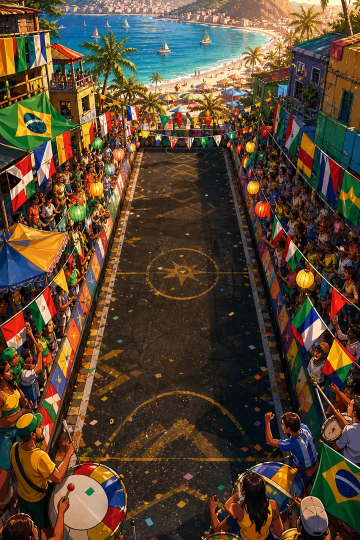 Street football qualifier backdrop