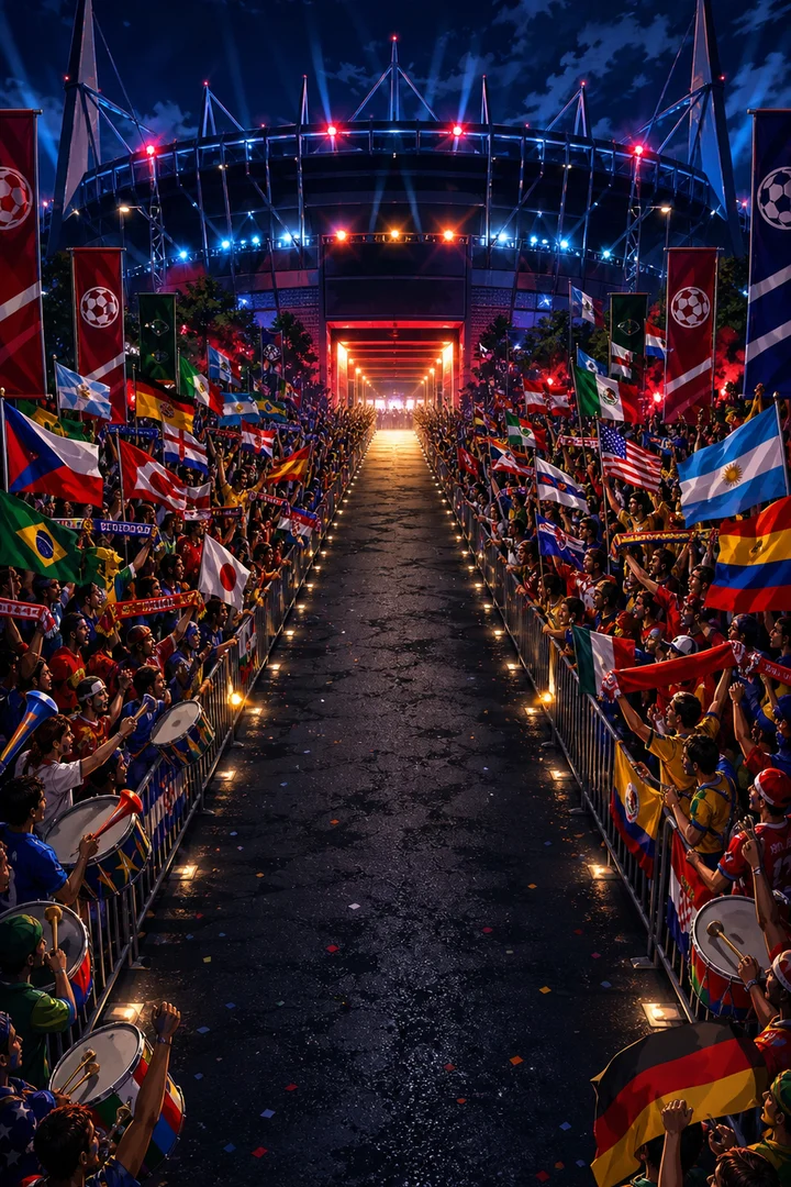 Knockout round stadium celebration